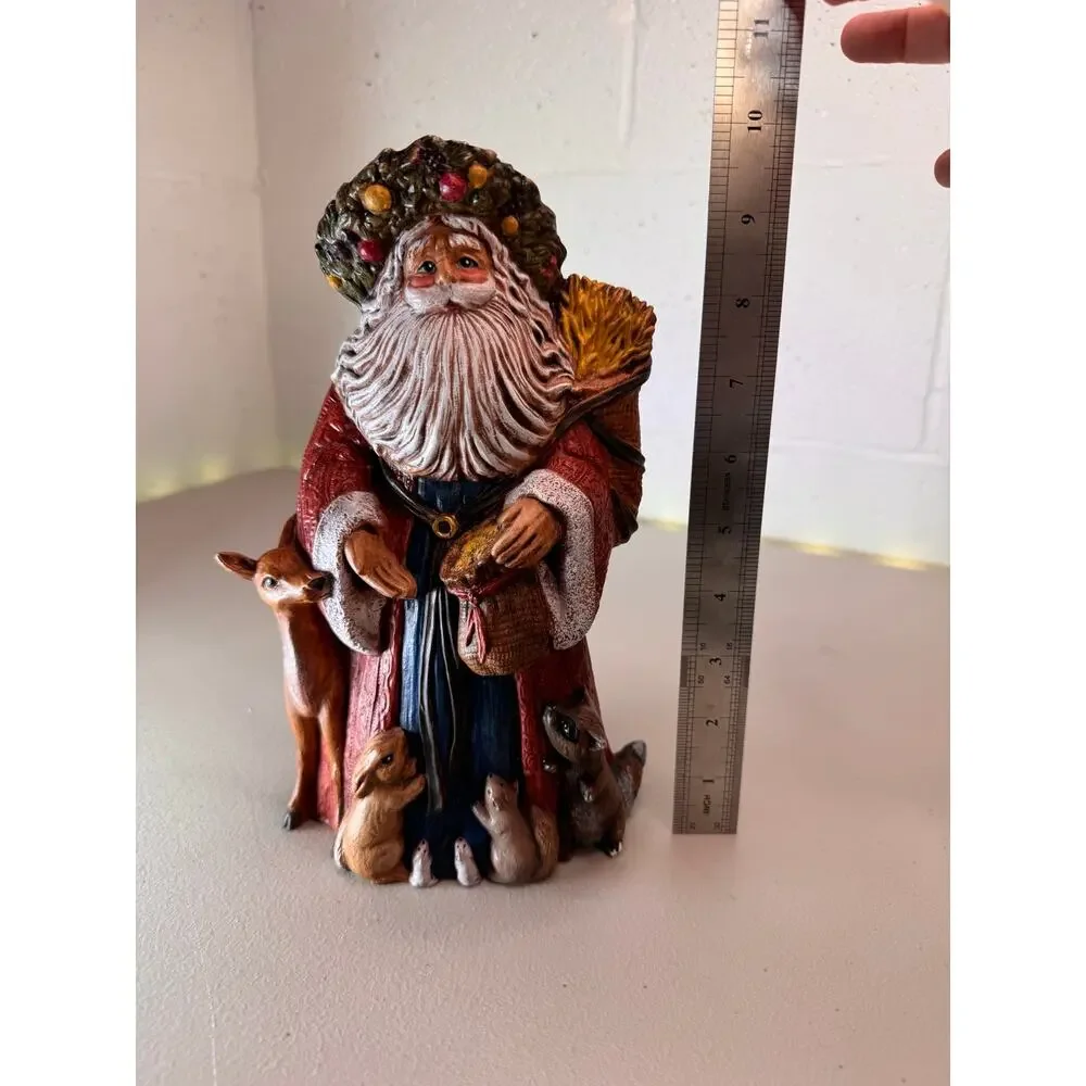 vintage 1993 Garry Sharpe Gare woodland Santa ceramic figurine 9.5”